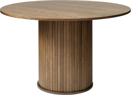 Eettafel Eikenhout Donkerbruin - Ø120cm - 2-4 Personen - Tafel Nola - Giga Living