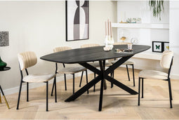 Eettafel Elin Deens ovaal 230 cm - zwart | BY-OLAF