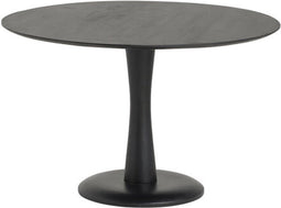 Eettafel Flare rond Ø120 cm - zwart | Nijwie