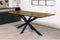 Eettafel Florence rechthoek afgerond glad 180x100 cm - Bruin | Meubelplaats