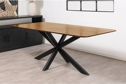 Eettafel Florence rechthoek afgerond glad 300x110 cm - Naturel | Meubelplaats