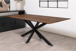 Eettafel Florence rechthoek facetrand 180x100 cm Glad - Bruin