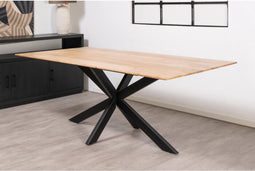 Eettafel Florence rechthoek facetrand 180x100 cm Glad - Naturel