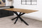 Eettafel Florence rechthoek facetrand 220x100 cm gezandstraald - Naturel