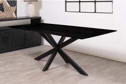 Eettafel Florence rechthoek facetrand 220x100 cm Glad - Zwart