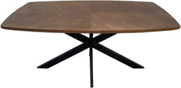 Eettafel Florence rechthoek facetrand 300x110 cm Glad - Bruin