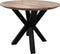 Eettafel Hudson rond - ø100x76 - Swiss edge - acaciahout/metaal