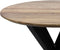 Eettafel Hudson rond - ø100x76 - Swiss edge - acaciahout/metaal