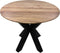 Eettafel Hudson rond - ø100x76 - Swiss edge - acaciahout/metaal