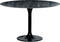 Eettafel marmer rond zwart - 120x76