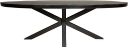 Eettafel Milan - Zwarte eettafel - Eetkamertafel ovaal 210 cm