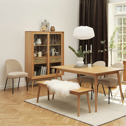 Eettafel Naturel Eikenhout - 150x90x75cm - Barrali