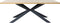 Eettafel Naturel - Eikenhout & Metaal - 100x200x75cm - Eettafel Arno - Giga Living