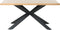 Eettafel Naturel - Eikenhout & Metaal - 90x160x75cm - Eettafel Arno - Giga Living
