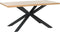Eettafel Naturel - Eikenhout & Metaal - 90x160x75cm - Eettafel Arno - Giga Living