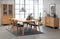 Eettafel Naturel Uitschuifbaar - Eikenhout - 100x180-270x74cm - Eettafel Rho Naturel - Giga Living
