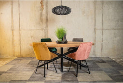 Eettafel Oscar ovaal mangohout 240x110 cm - Naturel | Eleonora