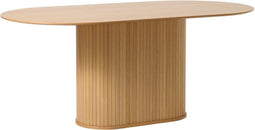 Eettafel Ovaal Eikenhout - Naturel - 180x95x75cm - Nola