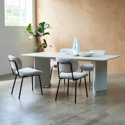 Eettafel Rechthoek 200cm - Greige MDF - 90x200x75cm - Palma - Giga Living