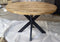 Eettafel Rond 120 CM Industrieel - Mangohout & Metaal Bruin - Rootsmann