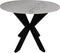 Eettafel rond marmer - ø120x76 - Wit/zwart - Marmer/metaal