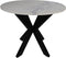 Eettafel rond marmer - ø90x76 - wit/zwart - marmer/metaal