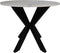 Eettafel rond marmer - ø90x76 - wit/zwart - marmer/metaal