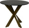 Eettafel rond marmer - ø90x76 - Zwart/goud - Marmer/metaal