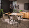 Eettafel Tessaro organisch visgraat teakhout 180 cm - Naturel