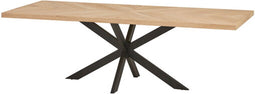 Eettafel Thun 240 cm visgraat verjongde rand - Eikenhout
