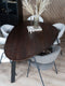 Eettafel Tinus Bruin - Kiezelvormig 200 cm