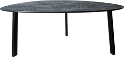 Eettafel Tinus Zwart - Kiezelvormig 200 cm
