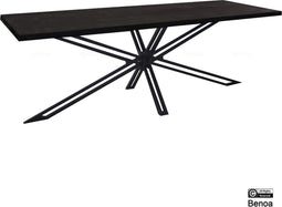 Eettafel Yana mangohout 160x90 cm - Zwart