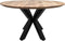 Eettafel Zurich rond - ø130x76 - Oakland tafelpoten - Acaciahout/metaal