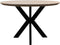 Eettafel Zurich rond - ø130x76 - Oakland tafelpoten - Acaciahout/metaal
