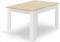 Eettafelset NP 120x80 Eiken Sonoma met Witte Poten + 4 Stoelen MARK Wit met Beukenhouten Poten, Modern Design, Geschikt voor Keuken, Eetkamer en Woonkamer