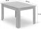Eettafelset NP 120x80 Eiken Sonoma met Witte Poten + 4 Stoelen MARK Wit met Beukenhouten Poten, Modern Design, Geschikt voor Keuken, Eetkamer en Woonkamer
