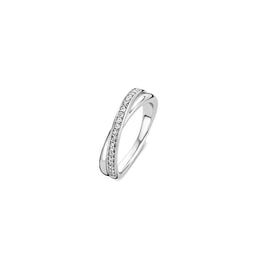TI SENTO Dames Ring - 925 zilver - Zirconia wit - Maat 17.25 mm / maat 54 - 1953ZI