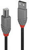 Lindy 36675 - USB-kabel USB 2.0 A naar B - 5.00 m 480 MBit/s - Zwart