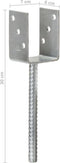 vidaXL Grondankers 6 st 7x6x30 cm gegalvaniseerd staal zilverkleurig
