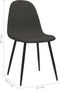 vidaXL - Eetkamerstoelen - 4 - st - 45x53,5x83 - cm - kunstleer - zwart