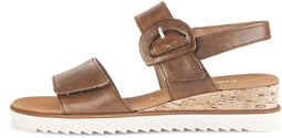 Gabor 752 - Sandalen met Sleehak - Leer - Camel - Maat 40