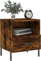 vidaXL - Nachtkastje - 40x35x47,5 - cm - bewerkt - hout - gerookt - eikenkleurig