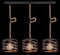 Globo Marco - hanglamp - 3 lichtpunten - zwart - E27 - 15641-3H