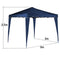 EezyLife Opvouwbare Partytent - 3 x 3x 2.5 m - Blauw