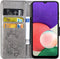 iMoshion Hoesje Geschikt voor Samsung Galaxy A22 (5G) Hoesje Met Pasjeshouder - iMoshion Klavertje Bloemen Bookcase - Grijs