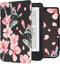 imoshion E-reader Hoesje - Geschikt voor Kobo Clara 2E, Tolino Shine 4 - Design Sleepcover Bookcase - Blossom Watercolor Black