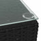 vidaXL - Tuintafel - 60x60x30 - cm - poly - rattan - en - glas - zwart