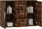 vidaXL - Dressoir - 91x29,5x65 - cm - bewerkt - hout - gerookt - eikenkleurig