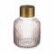 Vaas Strepen Roze Gouden Glas 14,5 x 22 x 14,5 cm (6 Stuks)